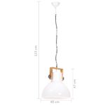 Casa si Gradina - Corpuri si surse de iluminat - Veioze si lampi - Lampi de veghe - Lampa suspendata industriala, 25 W, alb, 40 cm, E27, rotund - Infinity.ro