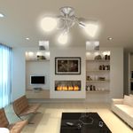 Casa si Gradina - Corpuri si surse de iluminat - Lustre si pendule - Candelabru cu cristale, design cromat - Infinity.ro