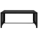 Casa si Gradina - Gradina si terasa - Mobilier exterior - Scaune si sezlonguri gradina - Sezlonguri de plaja cu masa, 2 buc., negru, poliratan - Infinity.ro