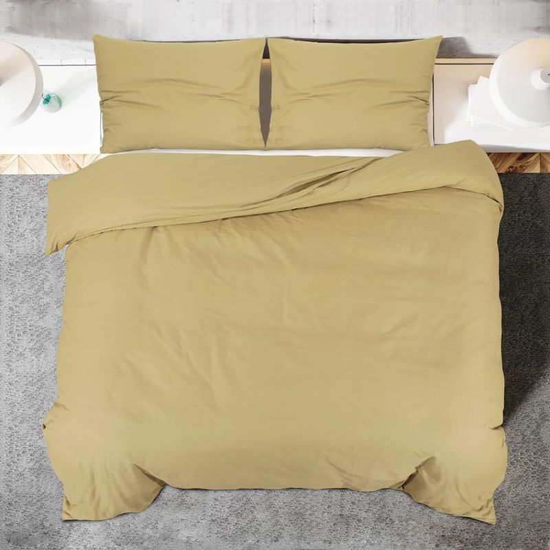 Casa si Gradina - Textile si covoare - Lenjerii de pat - Huse pilote - Set cu husa de pilota, gri taupe, 135x200 cm, bumbac - Infinity.ro
