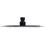 Casa si Gradina - Sanitare - Cazi si cabine de dus - Coloane si seturi de dus - Cap de dus tip ploaie rotund, negru, 20 cm, otel inoxidabil - Infinity.ro