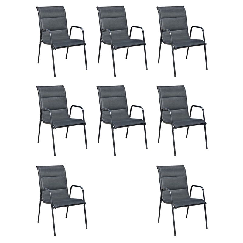 Casa si Gradina - Gradina si terasa - Mobilier exterior - Seturi mobila gradina - Set mobilier de exterior, 9 piese, negru, otel - Infinity.ro