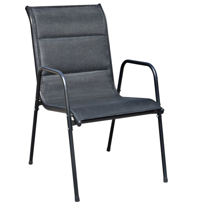 Casa si Gradina - Gradina si terasa - Mobilier exterior - Seturi mobila gradina - Set mobilier de exterior, 9 piese, negru, otel - Infinity.ro