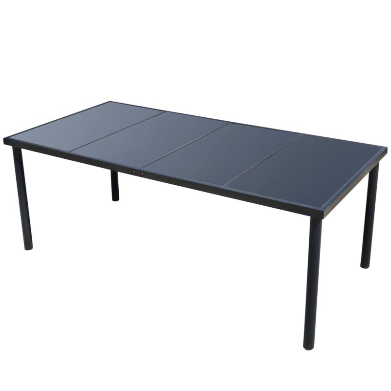 Casa si Gradina - Gradina si terasa - Mobilier exterior - Seturi mobila gradina - Set mobilier de exterior, 9 piese, negru, otel - Infinity.ro