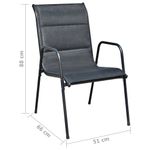 Casa si Gradina - Gradina si terasa - Mobilier exterior - Seturi mobila gradina - Set mobilier de exterior, 9 piese, negru, otel - Infinity.ro
