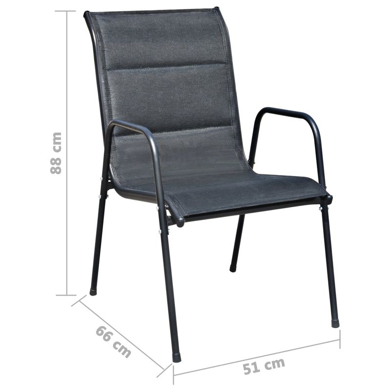 Casa si Gradina - Gradina si terasa - Mobilier exterior - Seturi mobila gradina - Set mobilier de exterior, 9 piese, negru, otel - Infinity.ro