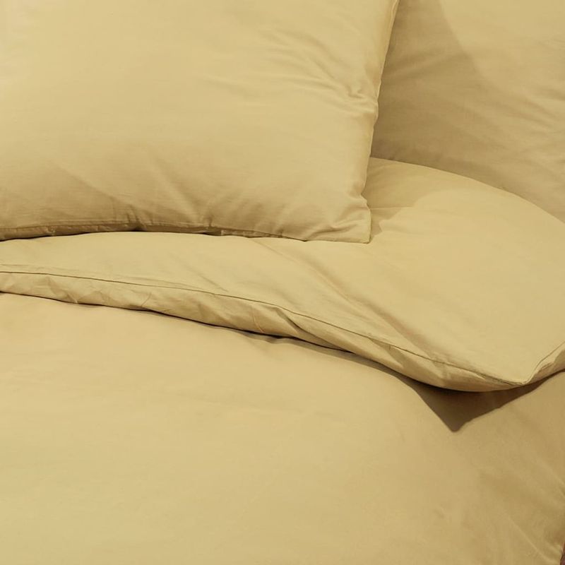 Casa si Gradina - Textile si covoare - Lenjerii de pat - Huse pilote - Set cu husa de pilota, gri taupe, 135x200 cm, bumbac - Infinity.ro