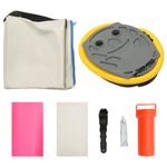 Sport si Outdoor - Accesorii si echipamente sportive - Yoga - Covoras gonflabil de gimnastica cu pompa roz 100x100x10 cm PVC - Infinity.ro