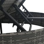 Casa si Gradina - Gradina si terasa - Mobilier exterior - Scaune si sezlonguri gradina - Pat sezlong de exterior cu perna, gri, poliratan - Infinity.ro