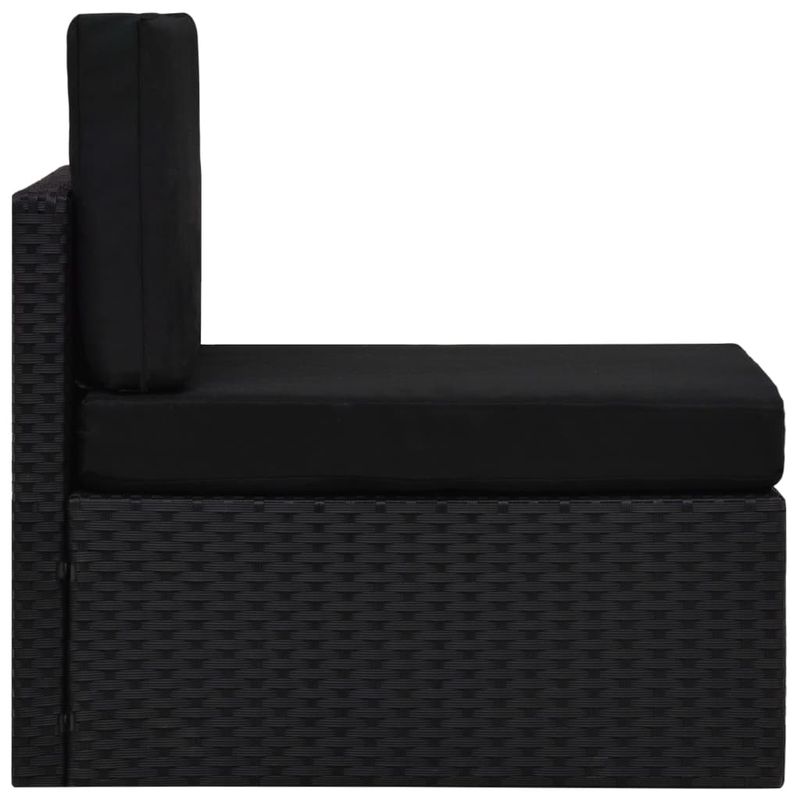 Casa si Gradina - Gradina si terasa - Mobilier exterior - Canapele si fotolii gradina - canapea de mijloc modulara, negru, poliratan - Infinity.ro
