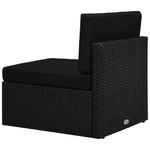 Casa si Gradina - Gradina si terasa - Mobilier exterior - Canapele si fotolii gradina - canapea de mijloc modulara, negru, poliratan - Infinity.ro
