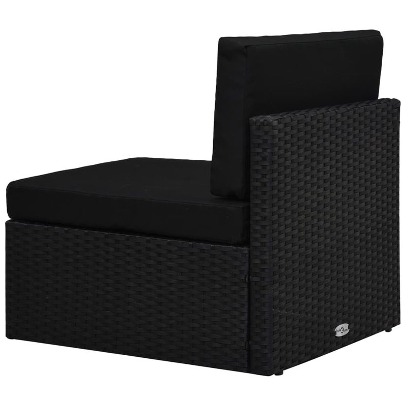 Casa si Gradina - Gradina si terasa - Mobilier exterior - Canapele si fotolii gradina - canapea de mijloc modulara, negru, poliratan - Infinity.ro