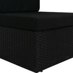 Casa si Gradina - Gradina si terasa - Mobilier exterior - Canapele si fotolii gradina - canapea de mijloc modulara, negru, poliratan - Infinity.ro