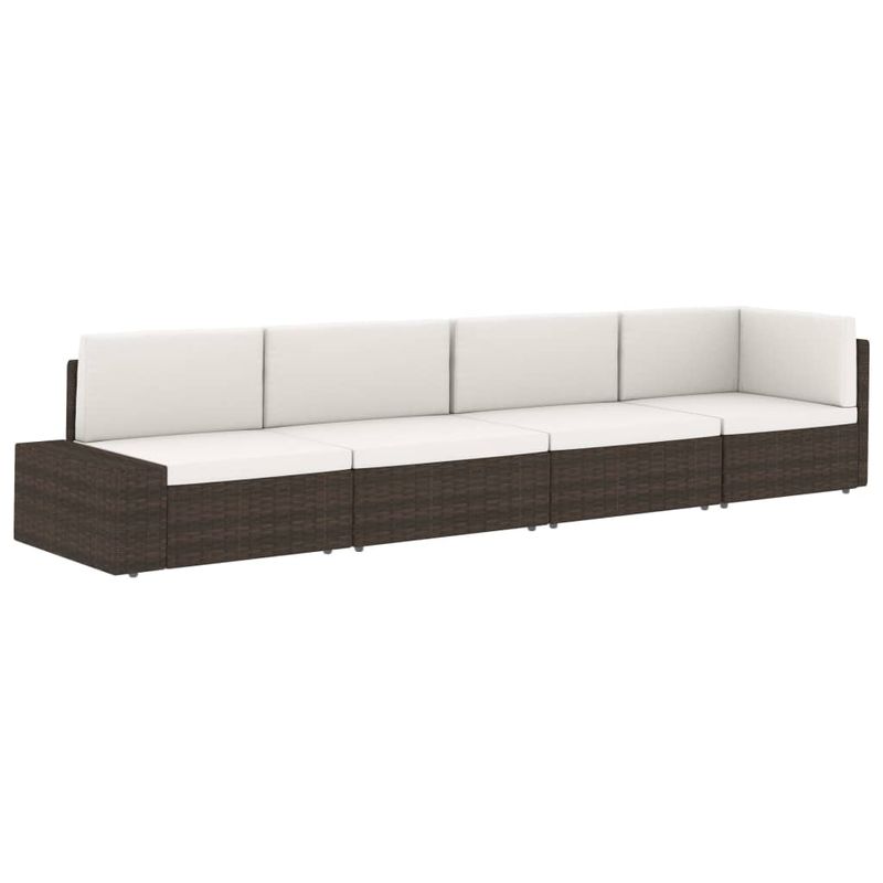 Casa si Gradina - Gradina si terasa - Mobilier exterior - Canapele si fotolii gradina - canapea de mijloc modulara, negru, poliratan - Infinity.ro