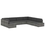 Casa si Gradina - Gradina si terasa - Mobilier exterior - Canapele si fotolii gradina - canapea de mijloc modulara, negru, poliratan - Infinity.ro