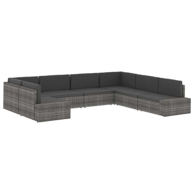 Casa si Gradina - Gradina si terasa - Mobilier exterior - Canapele si fotolii gradina - canapea de mijloc modulara, negru, poliratan - Infinity.ro