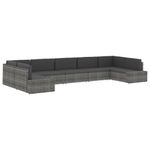 Casa si Gradina - Gradina si terasa - Mobilier exterior - Canapele si fotolii gradina - canapea de mijloc modulara, negru, poliratan - Infinity.ro