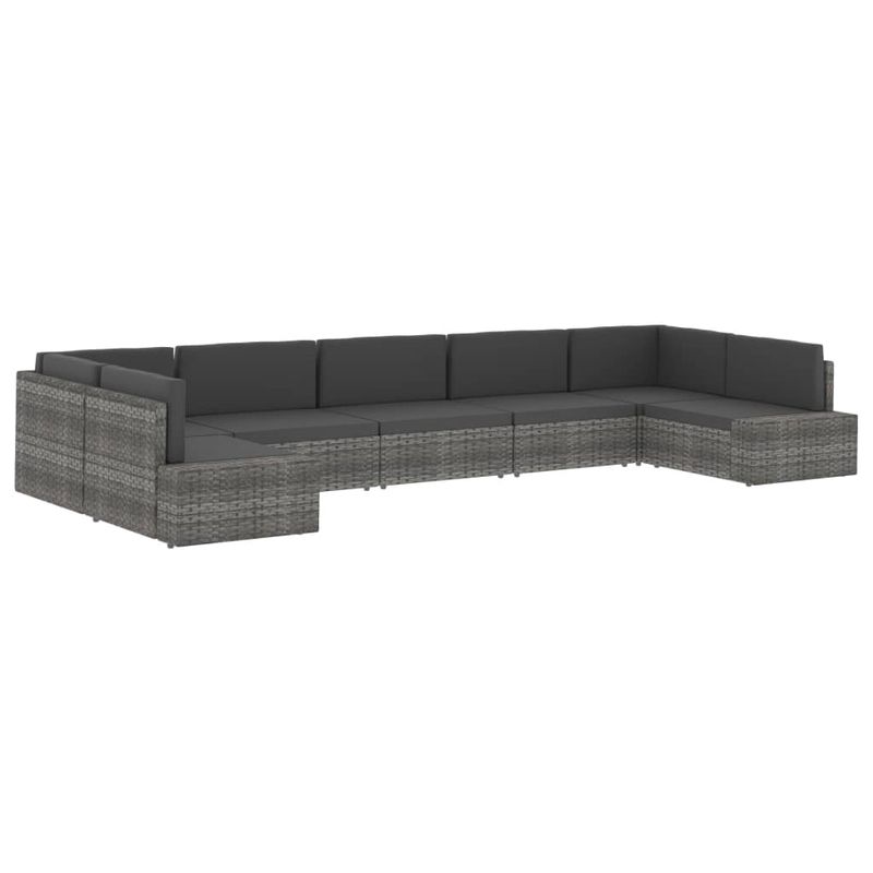 Casa si Gradina - Gradina si terasa - Mobilier exterior - Canapele si fotolii gradina - canapea de mijloc modulara, negru, poliratan - Infinity.ro