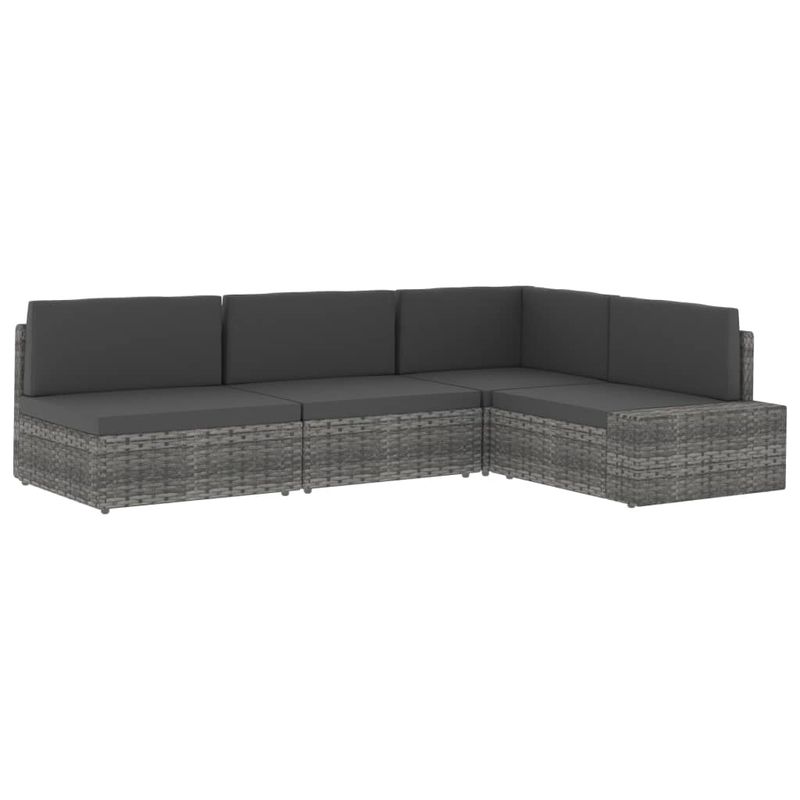 Casa si Gradina - Gradina si terasa - Mobilier exterior - Canapele si fotolii gradina - canapea de mijloc modulara, negru, poliratan - Infinity.ro