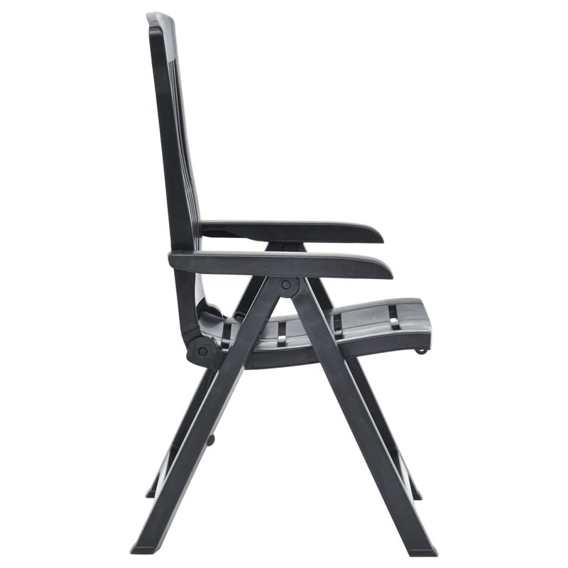 Casa si Gradina - Gradina si terasa - Mobilier exterior - Scaune si sezlonguri gradina - Scaune de gradina rabatabile, 2 buc., antracit, plastic - Infinity.ro