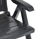 Casa si Gradina - Gradina si terasa - Mobilier exterior - Scaune si sezlonguri gradina - Scaune de gradina rabatabile, 2 buc., antracit, plastic - Infinity.ro