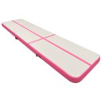 Sport si Outdoor - Fitness - Accesorii fitness - Saltele fitness - Saltea gimnastica gonflabila cu pompa roz 700x100x20 cm PVC - Infinity.ro