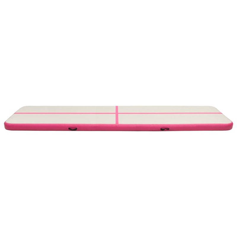 Sport si Outdoor - Fitness - Accesorii fitness - Saltele fitness - Saltea gimnastica gonflabila cu pompa roz 700x100x20 cm PVC - Infinity.ro