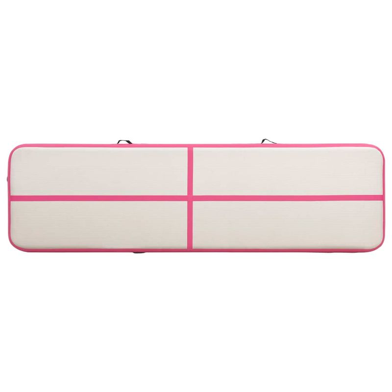 Sport si Outdoor - Fitness - Accesorii fitness - Saltele fitness - Saltea gimnastica gonflabila cu pompa roz 700x100x20 cm PVC - Infinity.ro