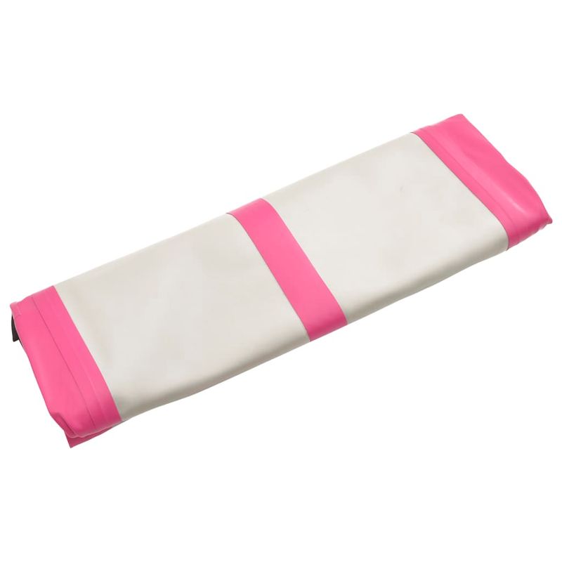 Sport si Outdoor - Fitness - Accesorii fitness - Saltele fitness - Saltea gimnastica gonflabila cu pompa roz 700x100x20 cm PVC - Infinity.ro