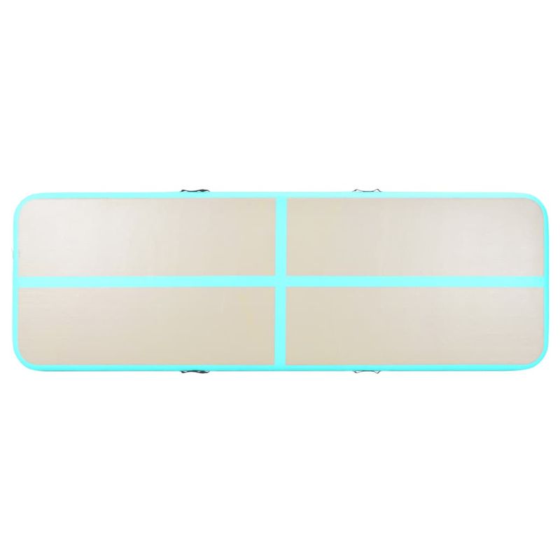 Sport si Outdoor - Fitness - Accesorii fitness - Saltele fitness - Saltea gimnastica gonflabila cu pompa verde 500x100x10cm PVC - Infinity.ro