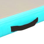Sport si Outdoor - Fitness - Accesorii fitness - Saltele fitness - Saltea gimnastica gonflabila cu pompa verde 500x100x10cm PVC - Infinity.ro
