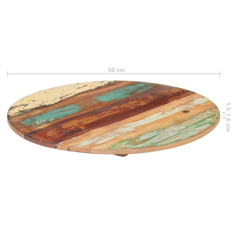 Casa si Gradina - Mobilier - Feronerie si accesorii mobila - Blat de masa rotund, 50 cm, lemn masiv reciclat, 15-16 mm - Infinity.ro