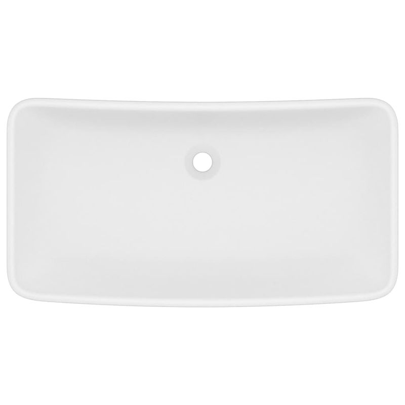 Casa si Gradina - Sanitare - Lavoar baie si accesorii - Lavoare si piedestale - Chiuveta dreptunghiulara de lux, alb mat, 71 x 38 cm, ceramica - Infinity.ro