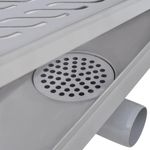 Casa si Gradina - Constructii - Materiale constructii - Sisteme de scurgere - Rigola liniara dus 2 buc, 530x140 mm, valuri, otel inoxidabil - Infinity.ro