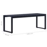 Casa si Gradina - Gradina si terasa - Mobilier exterior - Bancute de gradina - Banca de gradina, negru, 120,5 cm, placa PS - Infinity.ro