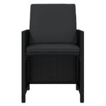Casa si Gradina - Gradina si terasa - Mobilier exterior - Seturi mobila gradina - Set mobilier de exterior cu perne, 13 piese, negru, poliratan - Infinity.ro