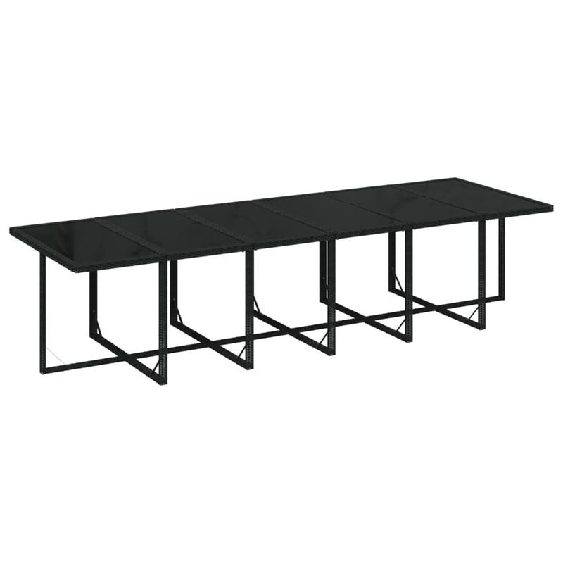 Casa si Gradina - Gradina si terasa - Mobilier exterior - Seturi mobila gradina - Set mobilier de exterior cu perne, 13 piese, negru, poliratan - Infinity.ro