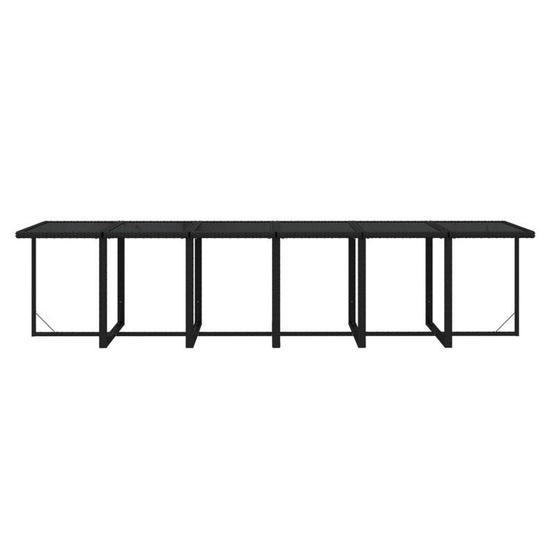 Casa si Gradina - Gradina si terasa - Mobilier exterior - Seturi mobila gradina - Set mobilier de exterior cu perne, 13 piese, negru, poliratan - Infinity.ro