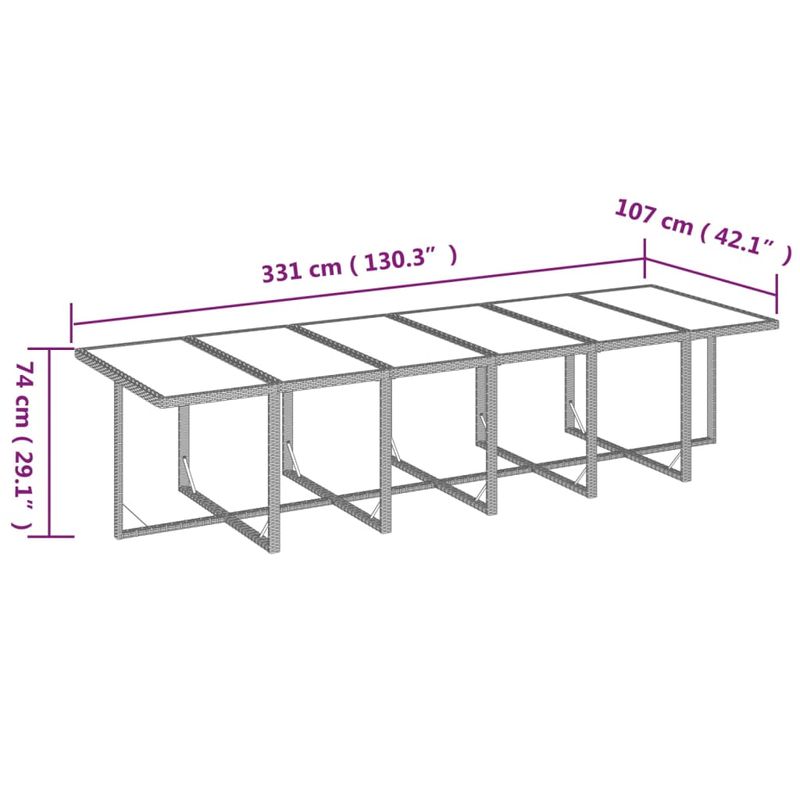 Casa si Gradina - Gradina si terasa - Mobilier exterior - Seturi mobila gradina - Set mobilier de exterior cu perne, 13 piese, negru, poliratan - Infinity.ro