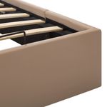 Casa si Gradina - Mobilier - Paturi si accesorii - Paturi - Cadru pat hidraulic cu lada cappuccino 90x200cm piele ecologica - Infinity.ro