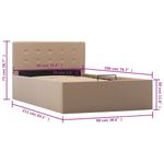 Casa si Gradina - Mobilier - Paturi si accesorii - Paturi - Cadru pat hidraulic cu lada cappuccino 90x200cm piele ecologica - Infinity.ro