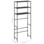 Casa si Gradina - Mobilier - Mobilier baie - Etajere baie - Etajera peste masina de spalat cu 3 polite negru 69x28x169 cm - Infinity.ro