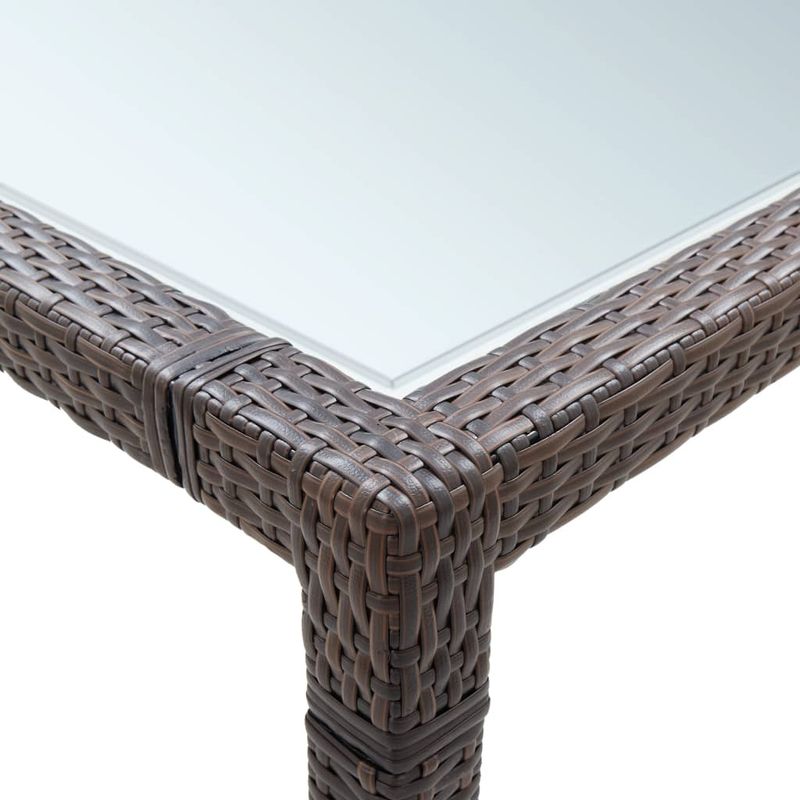 Casa si Gradina - Gradina si terasa - Mobilier exterior - Mese gradina - Masa de exterior, maro, 200 x 150 x 74 cm, poliratan - Infinity.ro
