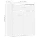 Casa si Gradina - Mobilier - Comode si corpuri - Comode - Servanta, alb, 60x30x75 cm, PAL - Infinity.ro