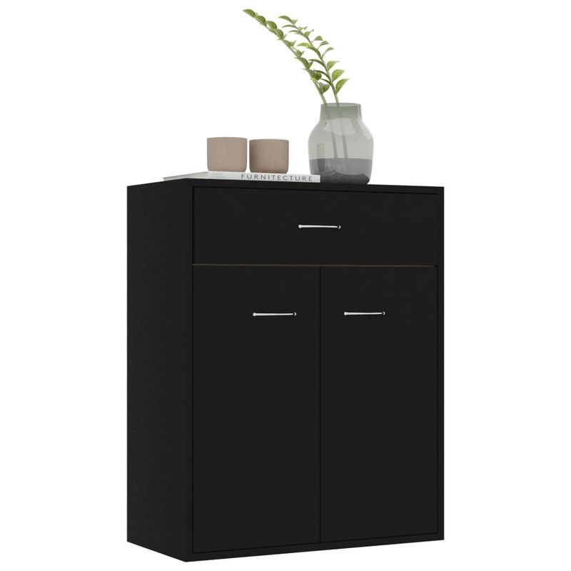 Casa si Gradina - Mobilier - Comode si corpuri - Comode - Servanta, negru, 60x30x75 cm, PAL - Infinity.ro