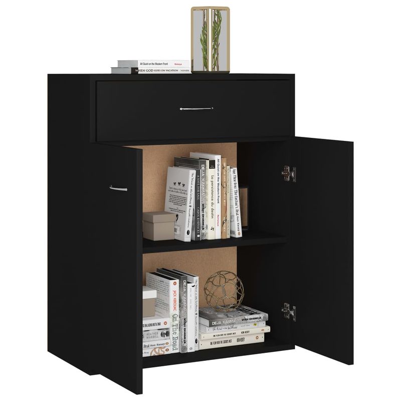 Casa si Gradina - Mobilier - Comode si corpuri - Comode - Servanta, negru, 60x30x75 cm, PAL - Infinity.ro