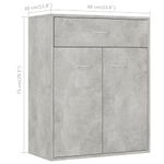 Casa si Gradina - Mobilier - Comode si corpuri - Comode - Servanta, gri beton, 60x30x75 cm, PAL - Infinity.ro