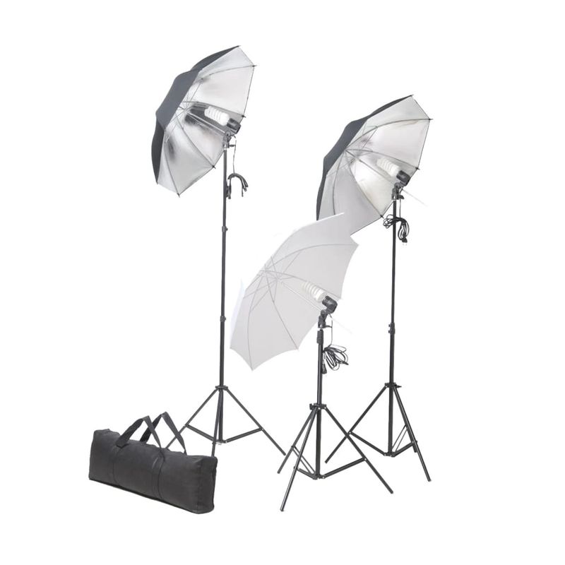 TV, Audio-Video si Foto - Aparate foto si accesorii - Accesorii foto si video - Blitzuri - Kit studio foto cu set de lumini și fundal, alb, mărime 300x300 cm - Infinity.ro