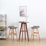 Casa si Gradina - Mobilier - Scaune si fotolii - Scaune - Scaun de bar, 2 buc., gri inchis, material textil - Infinity.ro