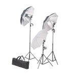 TV, Audio-Video si Foto - Aparate foto si accesorii - Accesorii foto si video - Blitzuri - Kit studio foto cu set de lumini și fundal, negru, mărime 500x300 cm - Infinity.ro